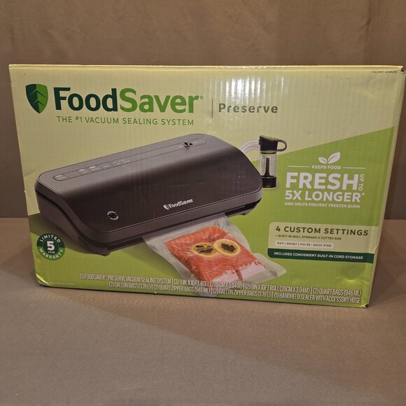 FoodSaver Preserve Vacuum Sealing System Starter Kit with Bags and Rolls - Picture 2 of 5